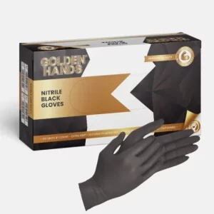 Golden Hands Black Nitrile Gloves