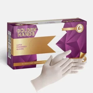 Golden Hands Powdered Latex Gloves