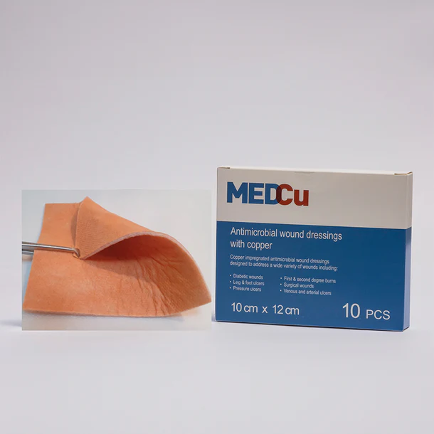 3-Ply MedCu Antimicrobial Copper Wound Dressings 10cm x 12cm
