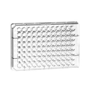 96 Well Polystyrene Microplate with F-Bottom, Clear, Sterile