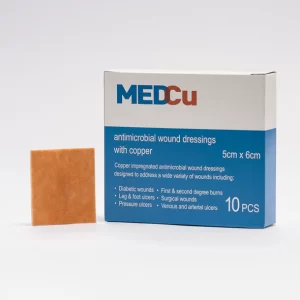 MedCu Antimicrobial Copper Wound Dressings 5cm x 6cm