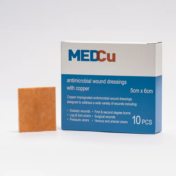 MedCu Antimicrobial Copper Wound Dressings 5cm x 6cm