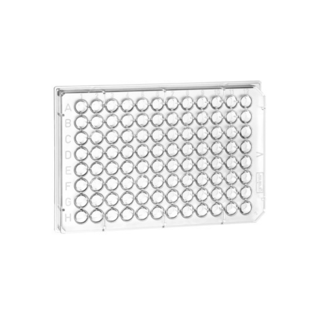 96 Well Polystyrene Microplate with V-Bottom, Clear